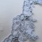 1 Yard Shimmery Silver Polyester Lace Trim with Silver Beaded Embellishments 3 Inch Width
